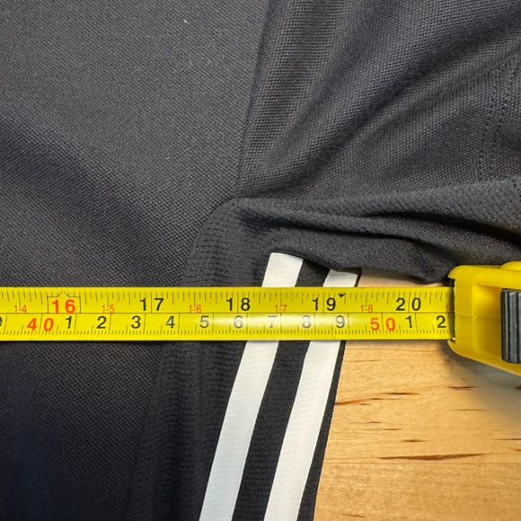 adidas 3-Stripes Primegreen S/S Dress Black White Size M Pockets Golf Tennis - Picture 10 of 12